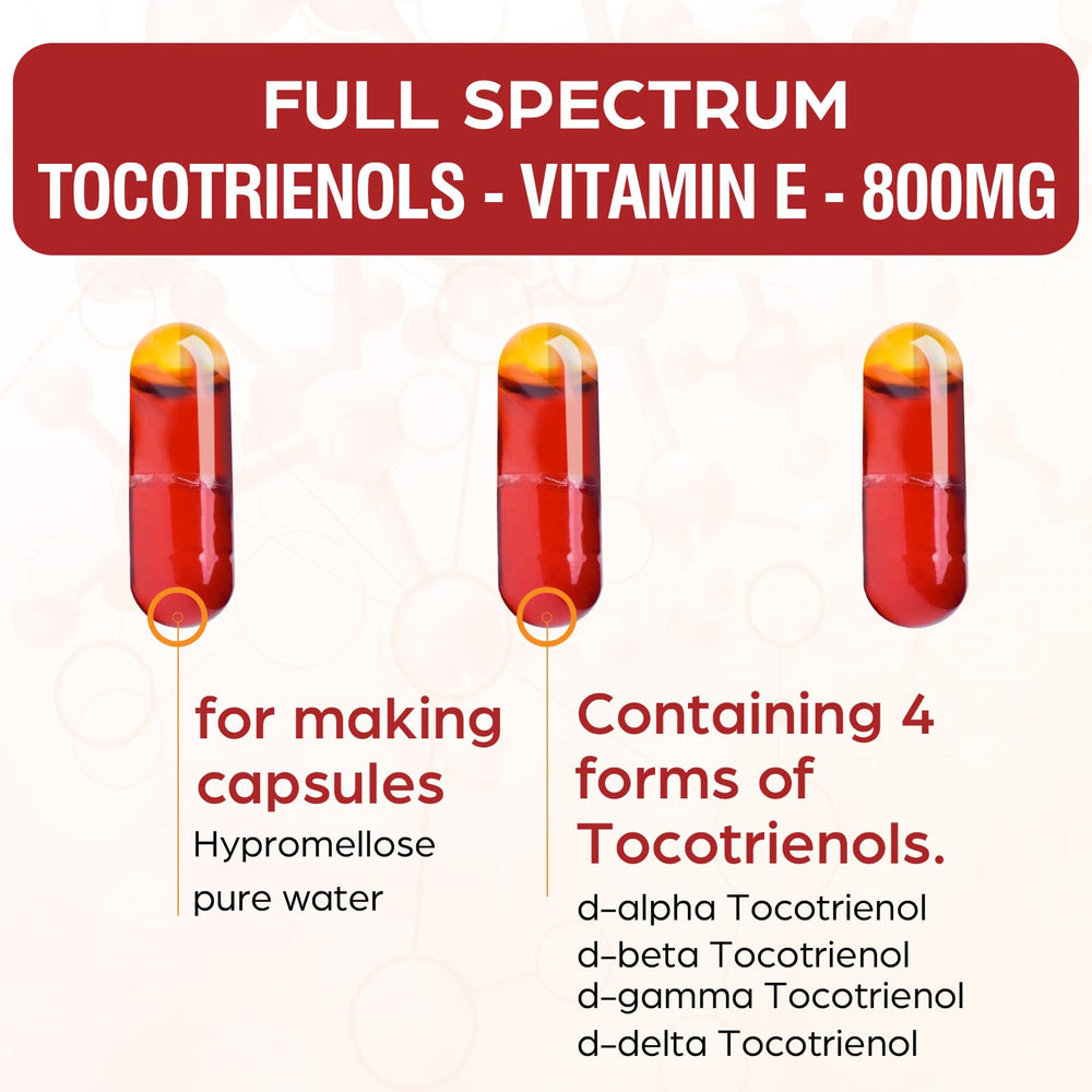Kroppssund Tocotrienol liquid-filled capsules closeup highlighting absorption potential