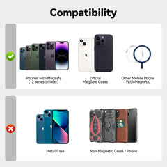 KRTALS magnetic wallet compatible with MagSafe accessories on iPhone