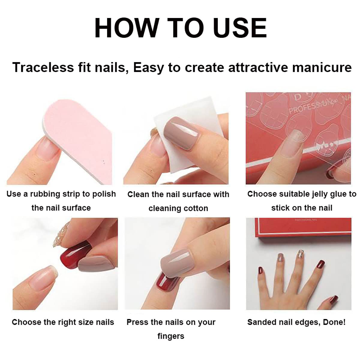 KRTBKR durable acrylic manicure suitable for daily wear
