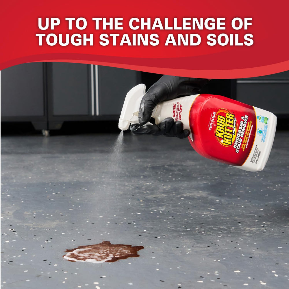 Krud Kutter KK326 kitchen cleanup after spills.