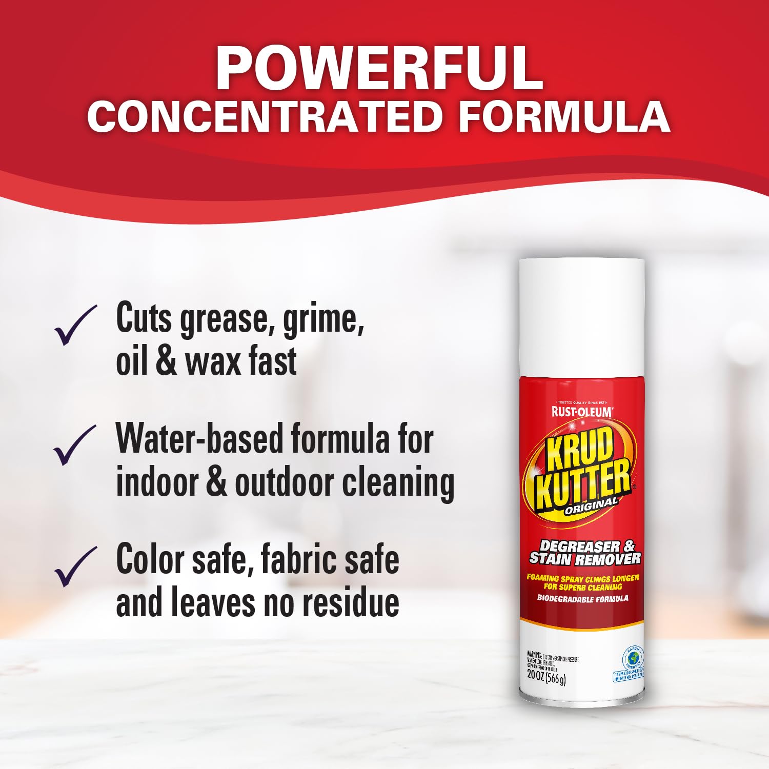 Spray nozzle in action demonstrates quick surface cleaning and degreasing.
