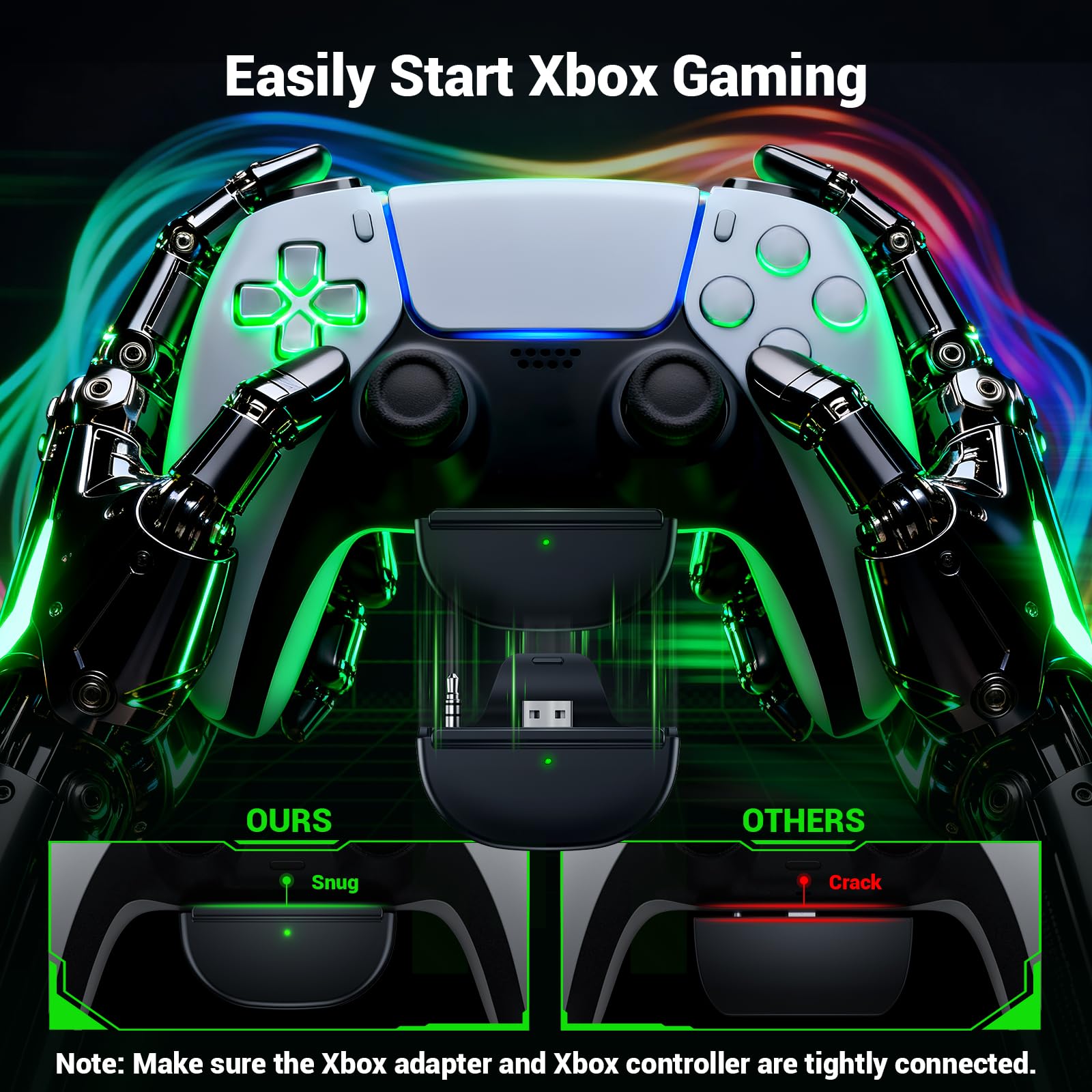 Krysenix headset highlighting 2.4 GHz and Bluetooth 5.4 modes for flexible gaming.