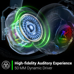 Krysenix headset microphone close‑up with adjustable, noise‑cancelling mic.