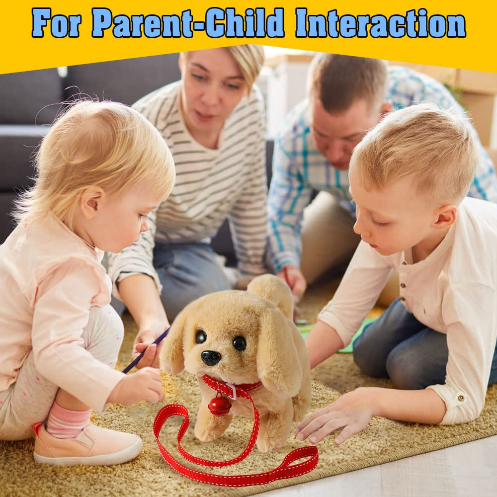 KSABVAIA plush golden retriever toy soft materials features a cuddly surface for little hands.