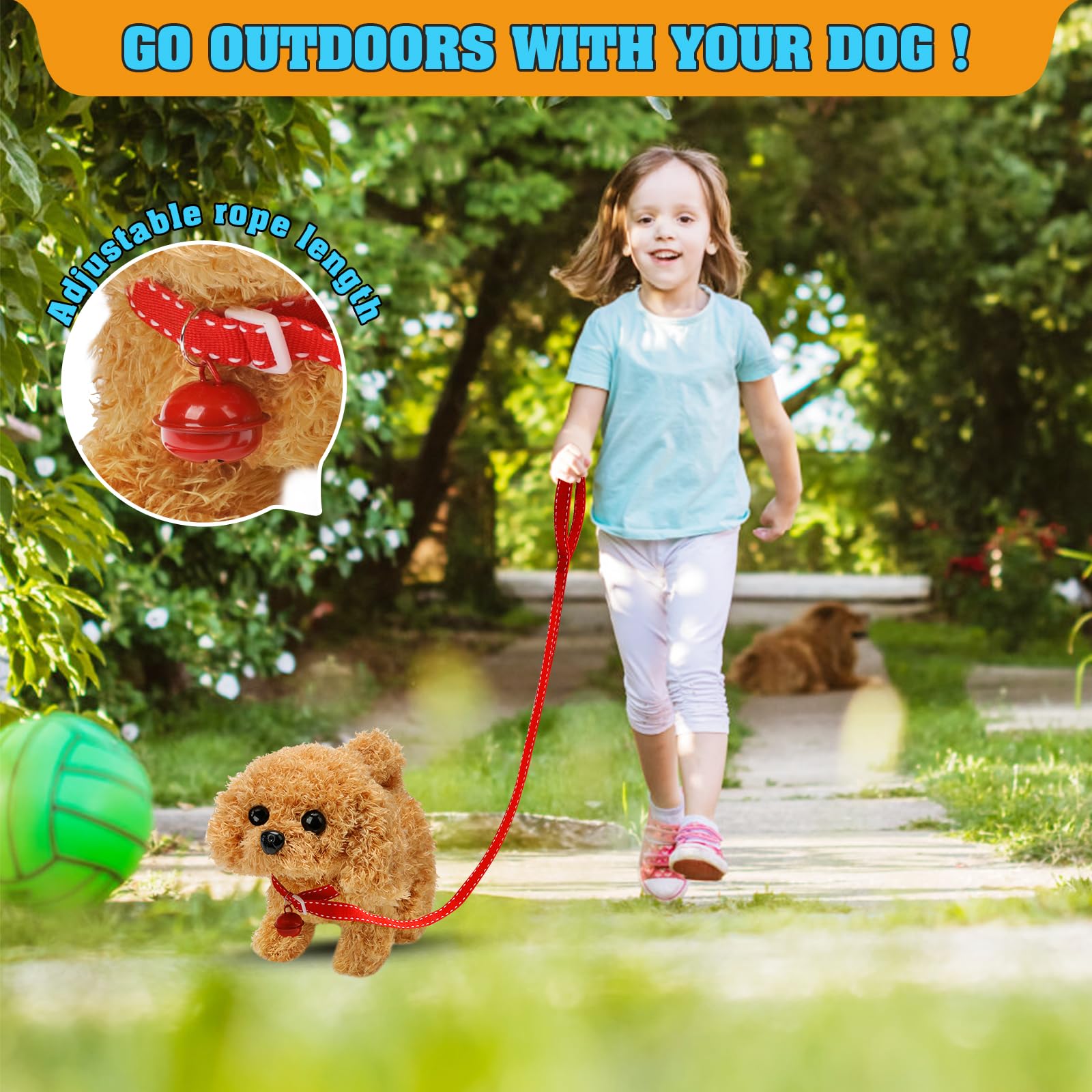 KSABVAIA plush teddy dog soft materials for safe, cozy playtime.