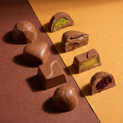 Ksana Choco Lemon Orange praline close-up, vibrant citrus notes.