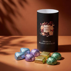 Ksana Choco Raspberry praline close-up, refreshing berry finish.