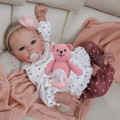 KSBD Reborn 18-inch doll with realistic face for nurturing play and imaginative care