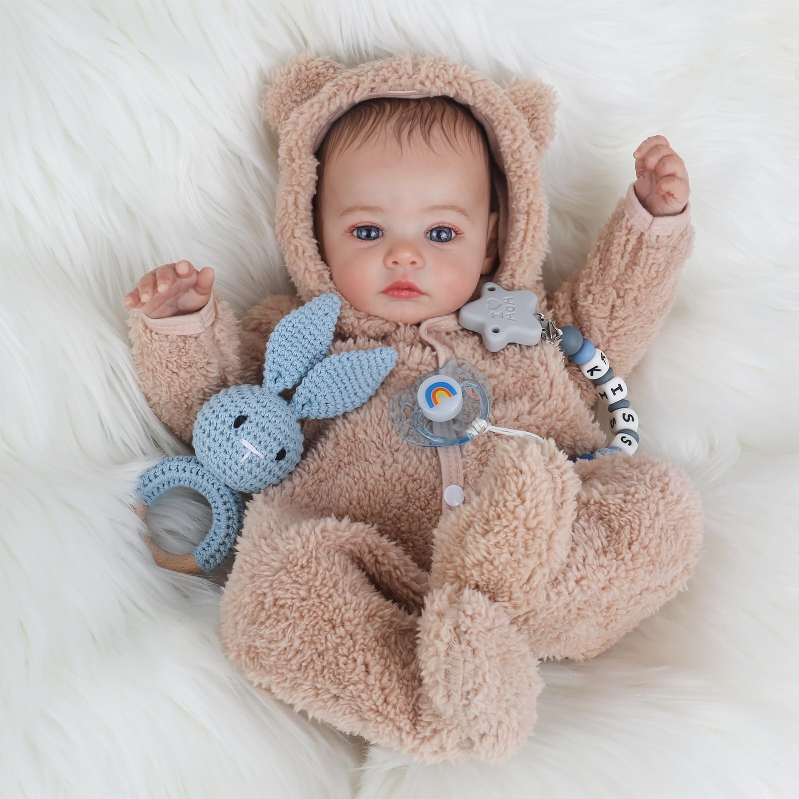 KSBD Reborn doll with magnetic pacifier for gentle soothing play