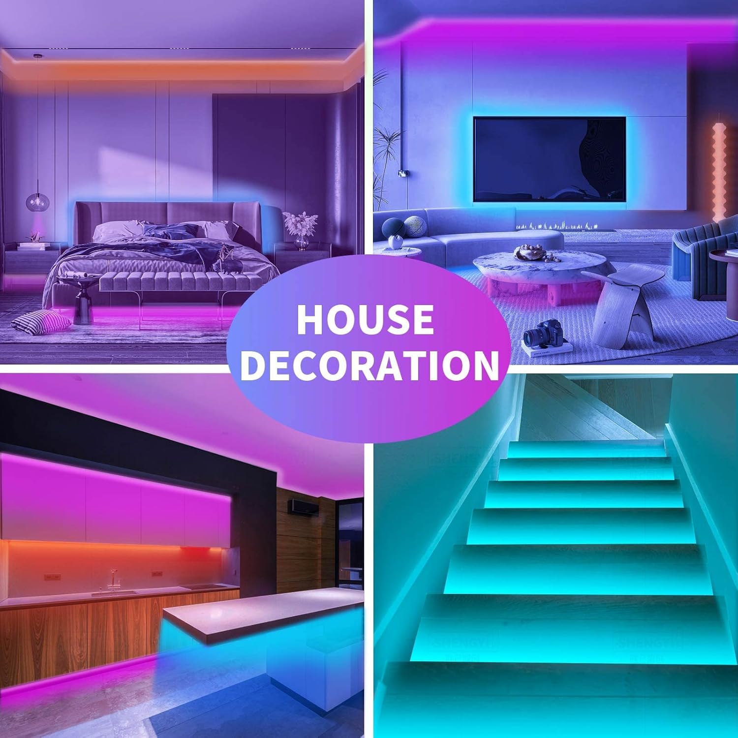 KSIPZE Led Lights for holidays and parties with vibrant color options.