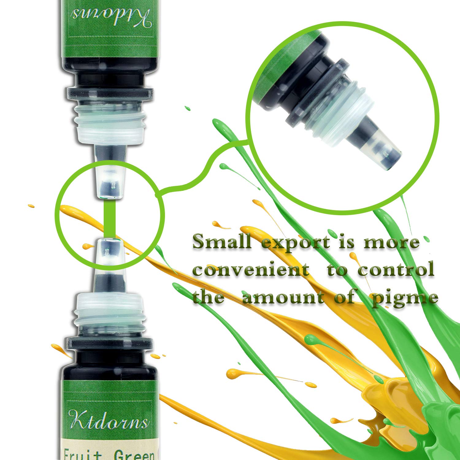 Ktdorns 10-color kit front view showing convenient pop-top bottles