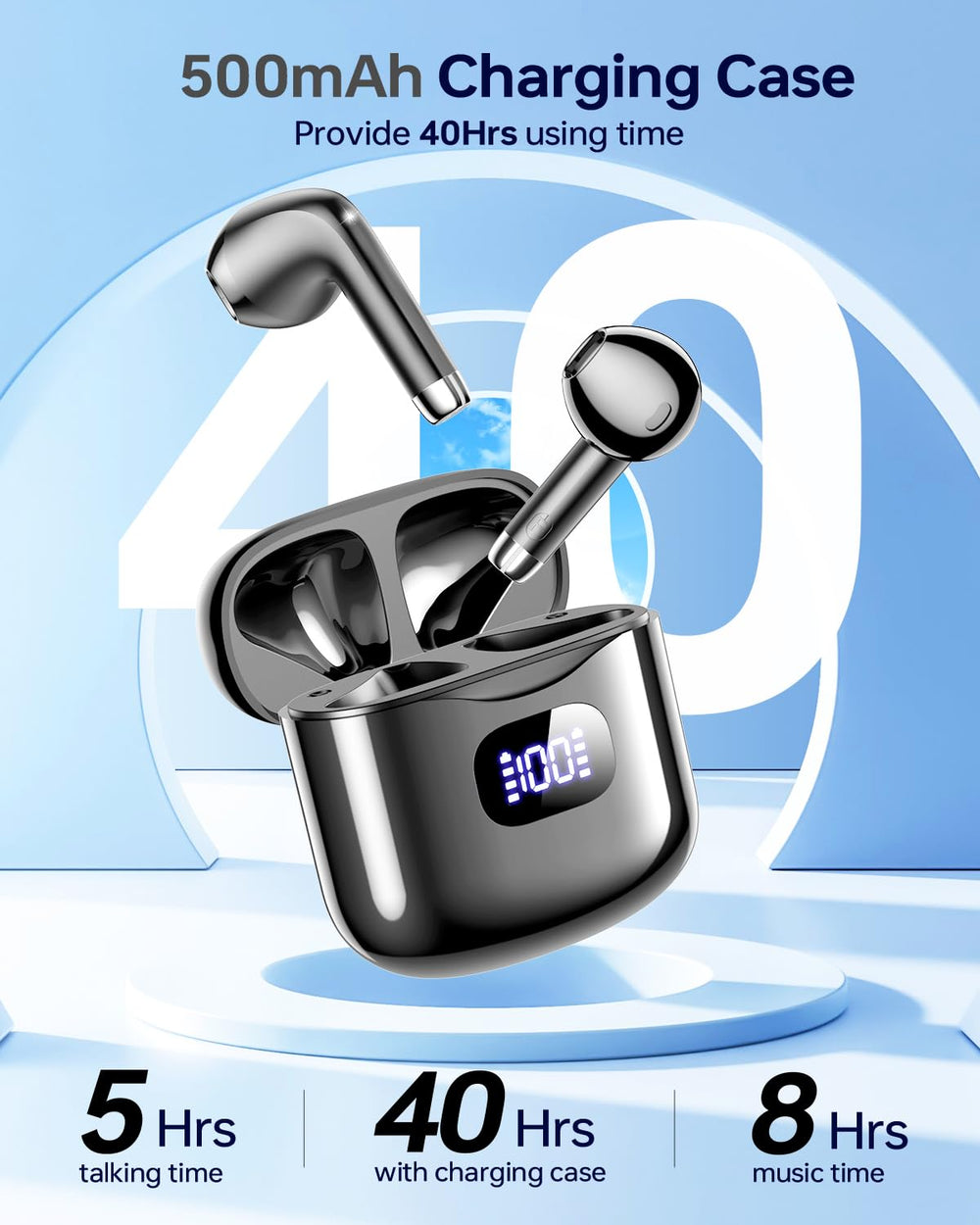 KTGEE T08 earbuds hi-fi sound with 13.2 mm driver and titanium diaphragm