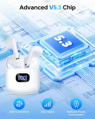 KTGEE T08 earbuds with IPX7 waterproof protection during outdoor activity.