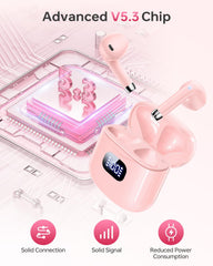 KTGEE T08 earbuds with quick Bluetooth 5.3 pairing for seamless setup.