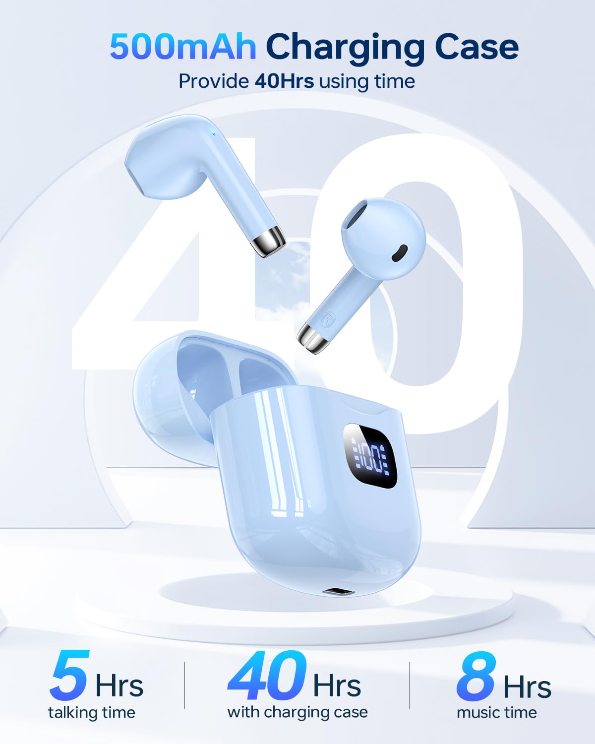 KTGEE T08 IPX7 waterproof design withstands sweat and light rain.