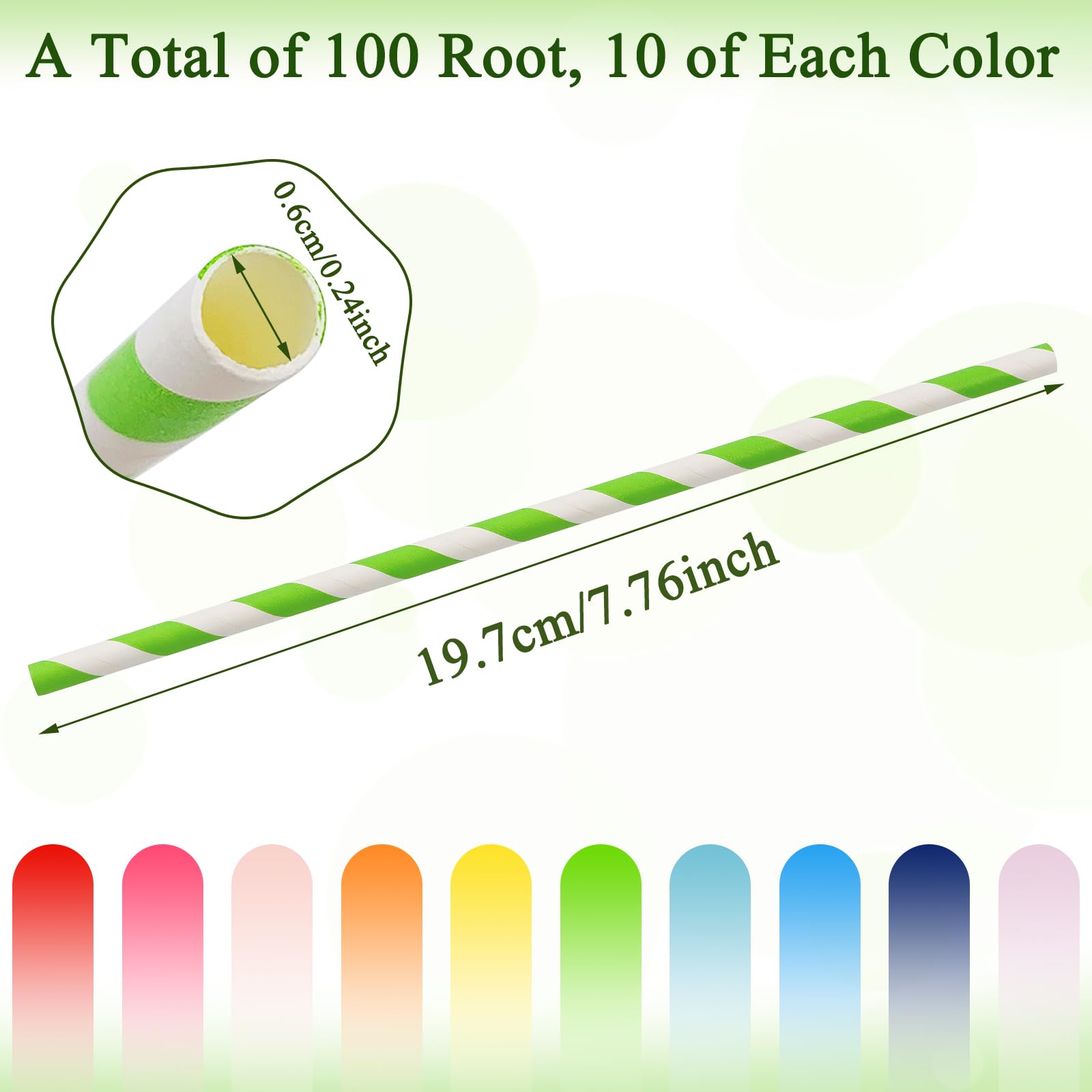 KTOJOY multicolor striped straws used for beverages at a festive party
