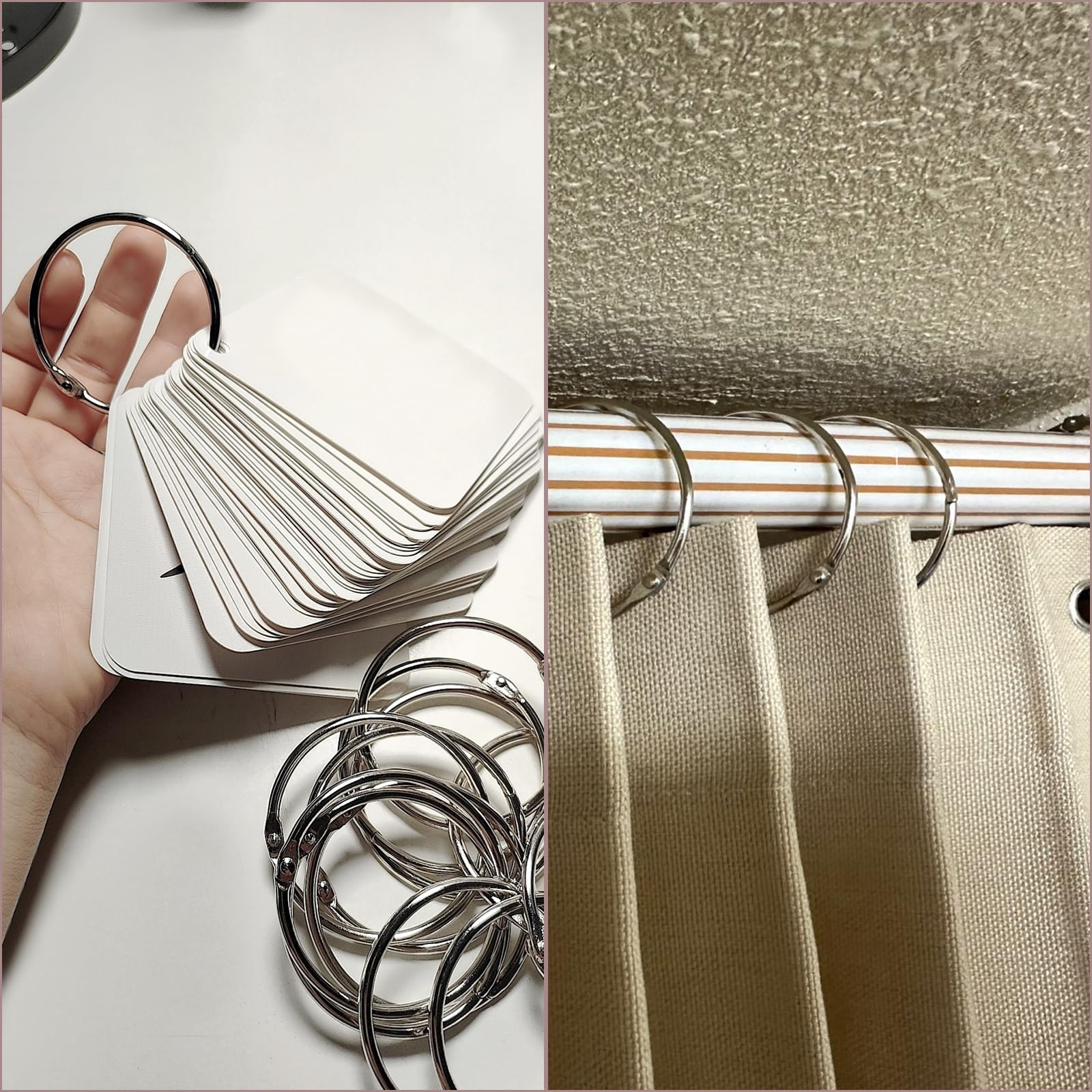 KTOJOY binder rings ready for recipes, photos, and crafts storage.