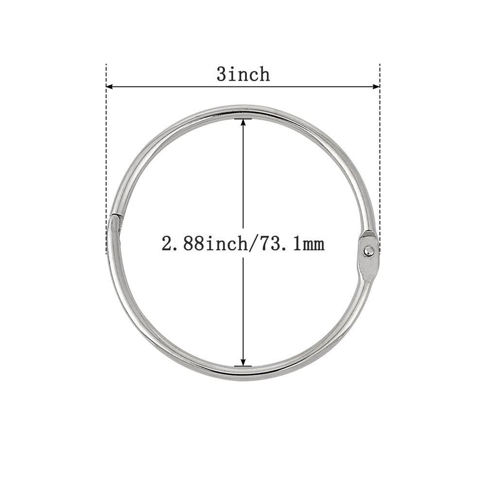 KTOJOY nickel-plated binder rings close-up showing durability.
