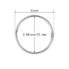 KTOJOY nickel-plated binder rings close-up showing durability.