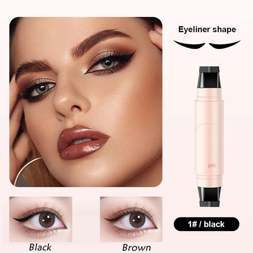 KTouler Wing Eyeliner Stamp in brown creates natural definition with mirror-image precision.