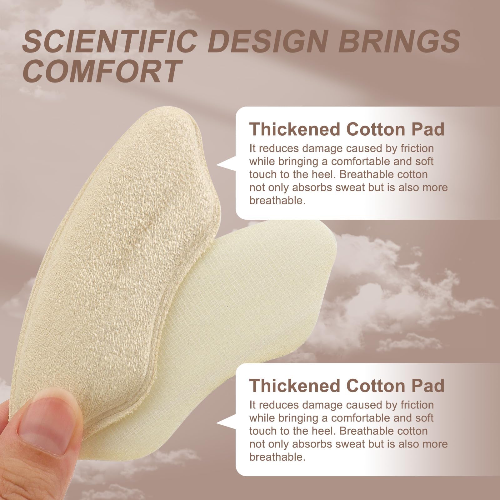 KTSAY beige heel pad profile blends discreetly with interiors.