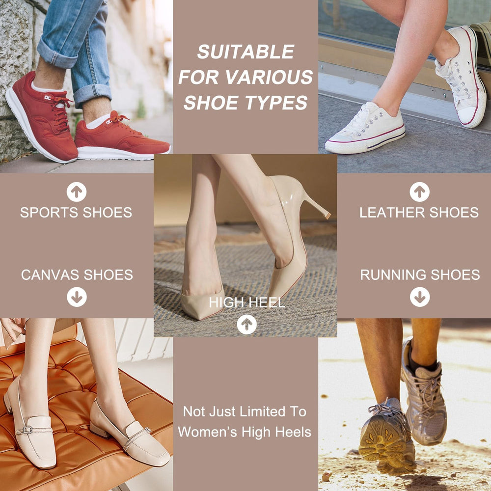 KTSAY heel pads in high heels help reduce slipping and movement.