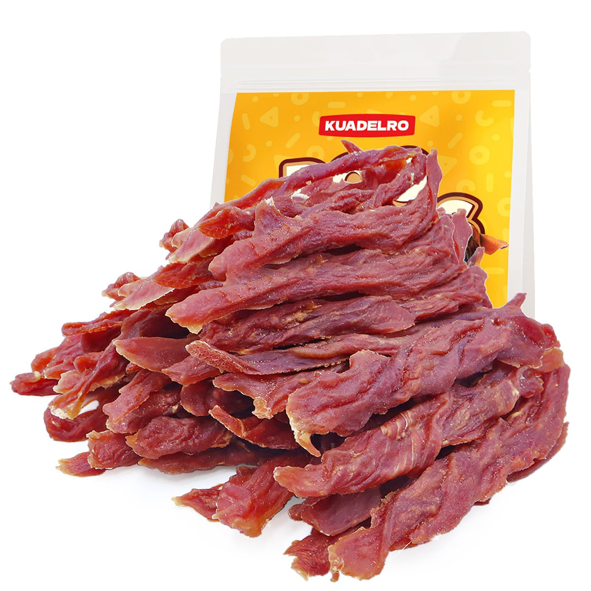 KUADELRO canard jerky, tranches tendres pour récompenser votre chien