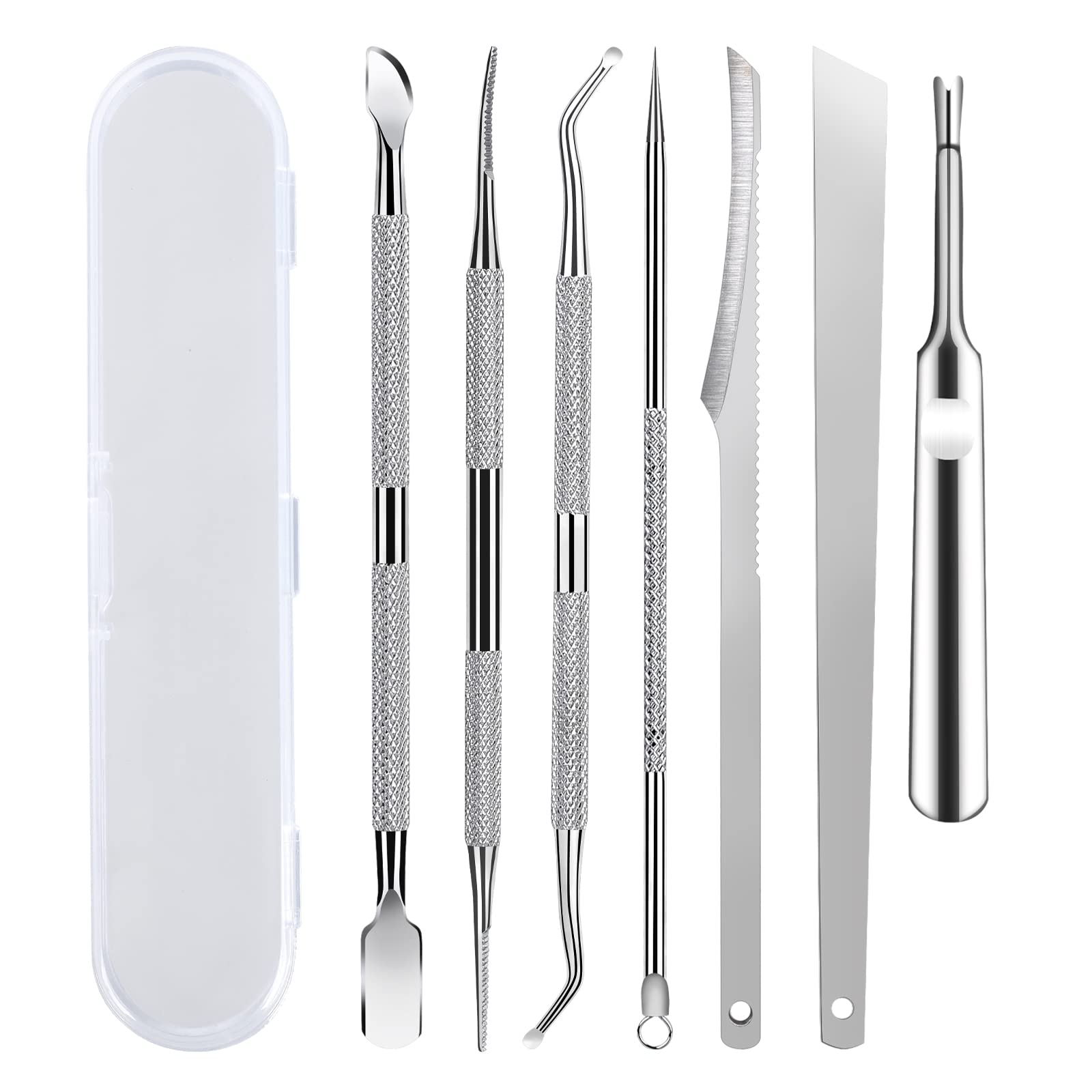 KuanStore 7-piece ingrown toenail tool kit in a portable case for at-home care.