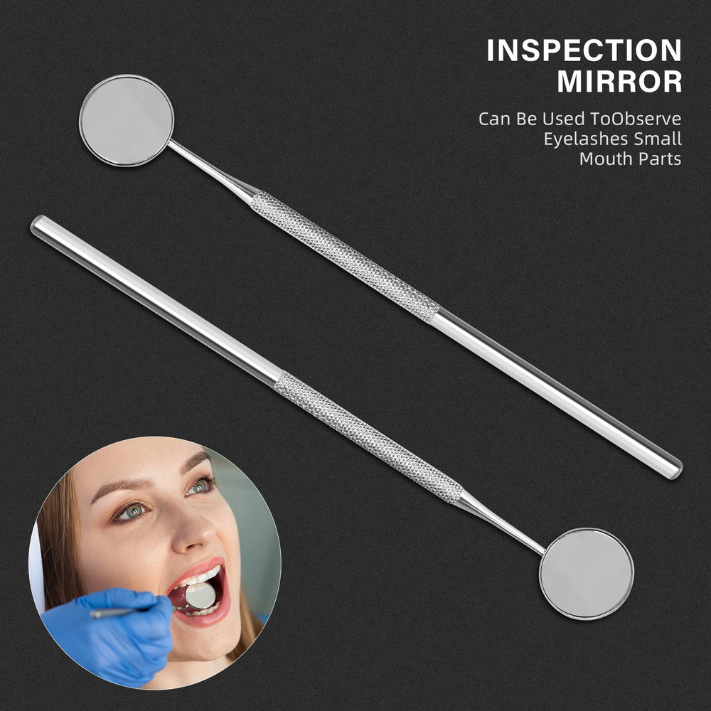 KuanStore dental mirror stainless steel brushed finish for durable dental tools.