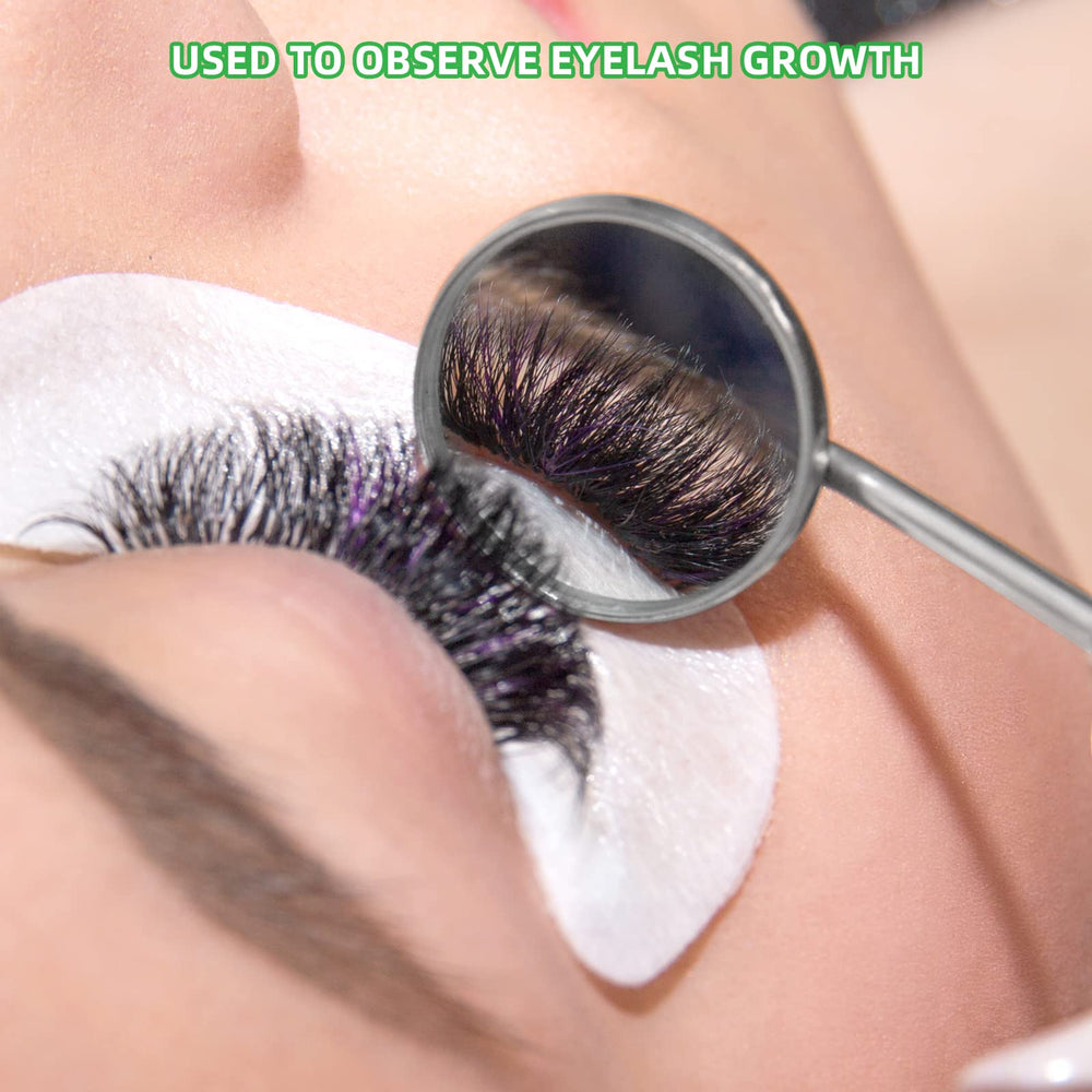 KuanStore eyelash extension mirror assists lash application and eyelid access.