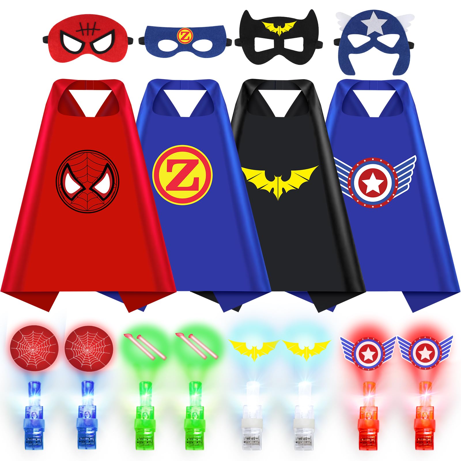 Kubusfly superhero cape set cape-assembly helps spark imaginative play with bright colors.