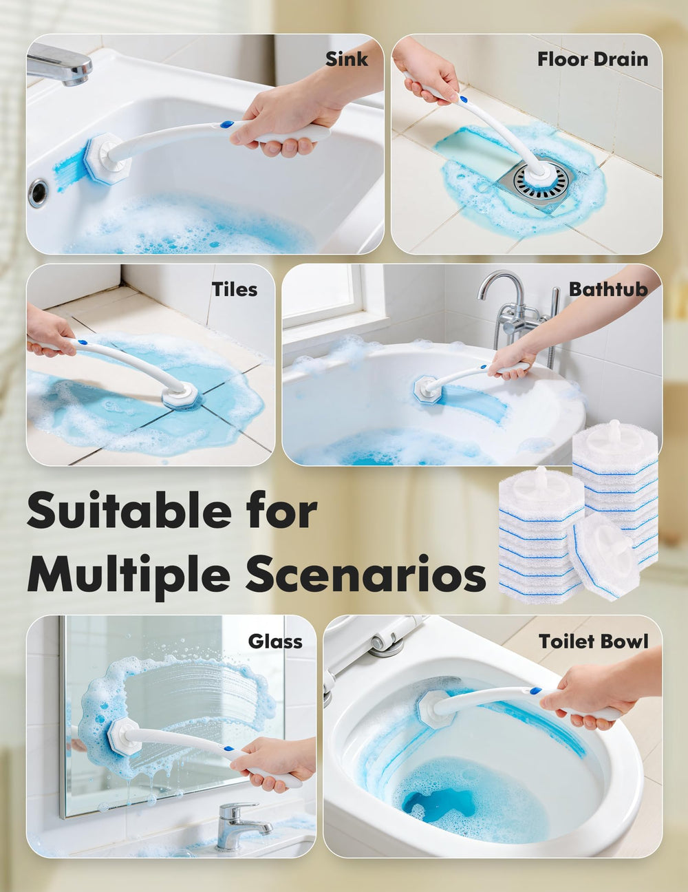Kucbraly refill demonstrates easy attach and dip in water before cleaning