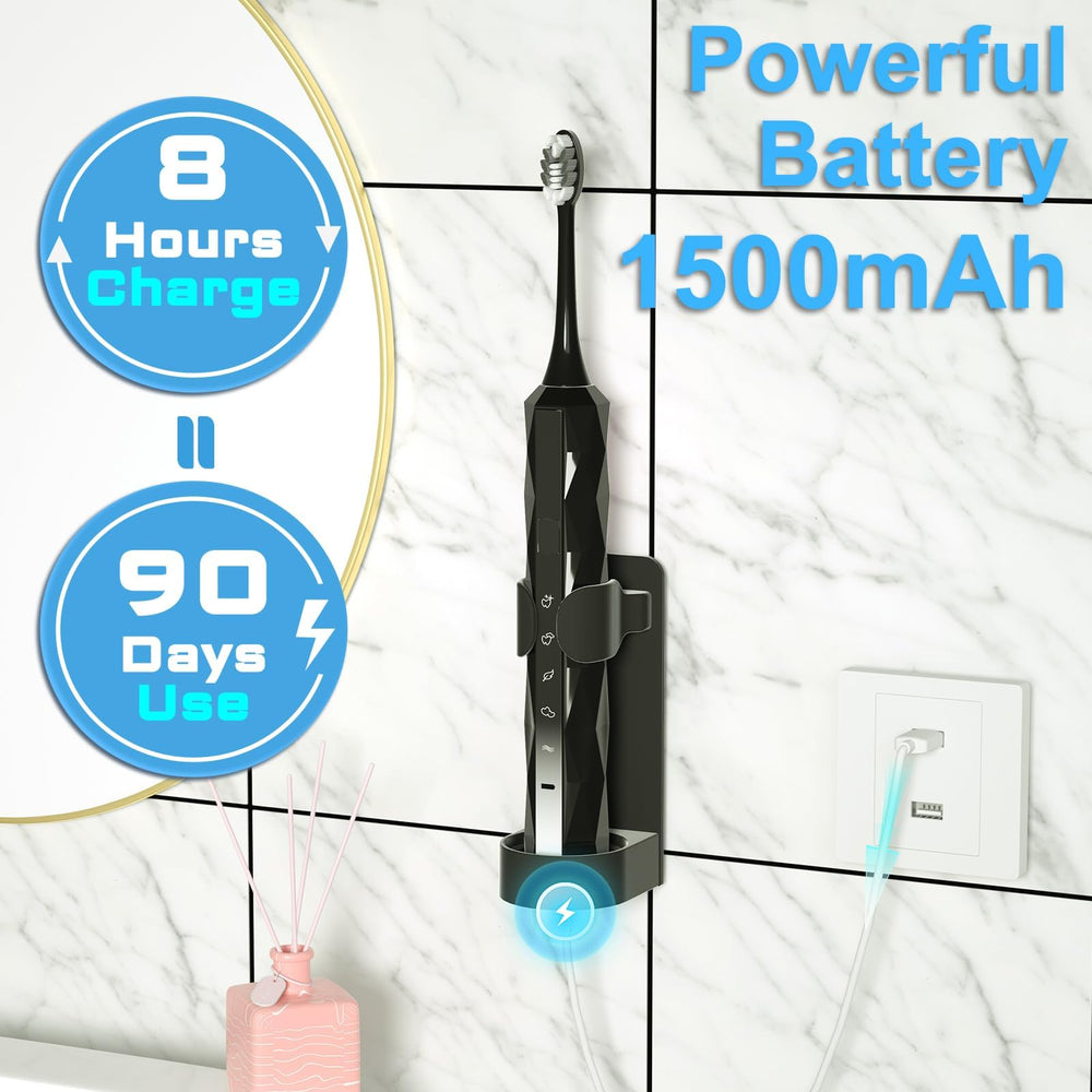 Kuicur Diamond Style sonic motor close-up illustrating high-speed cleaning.