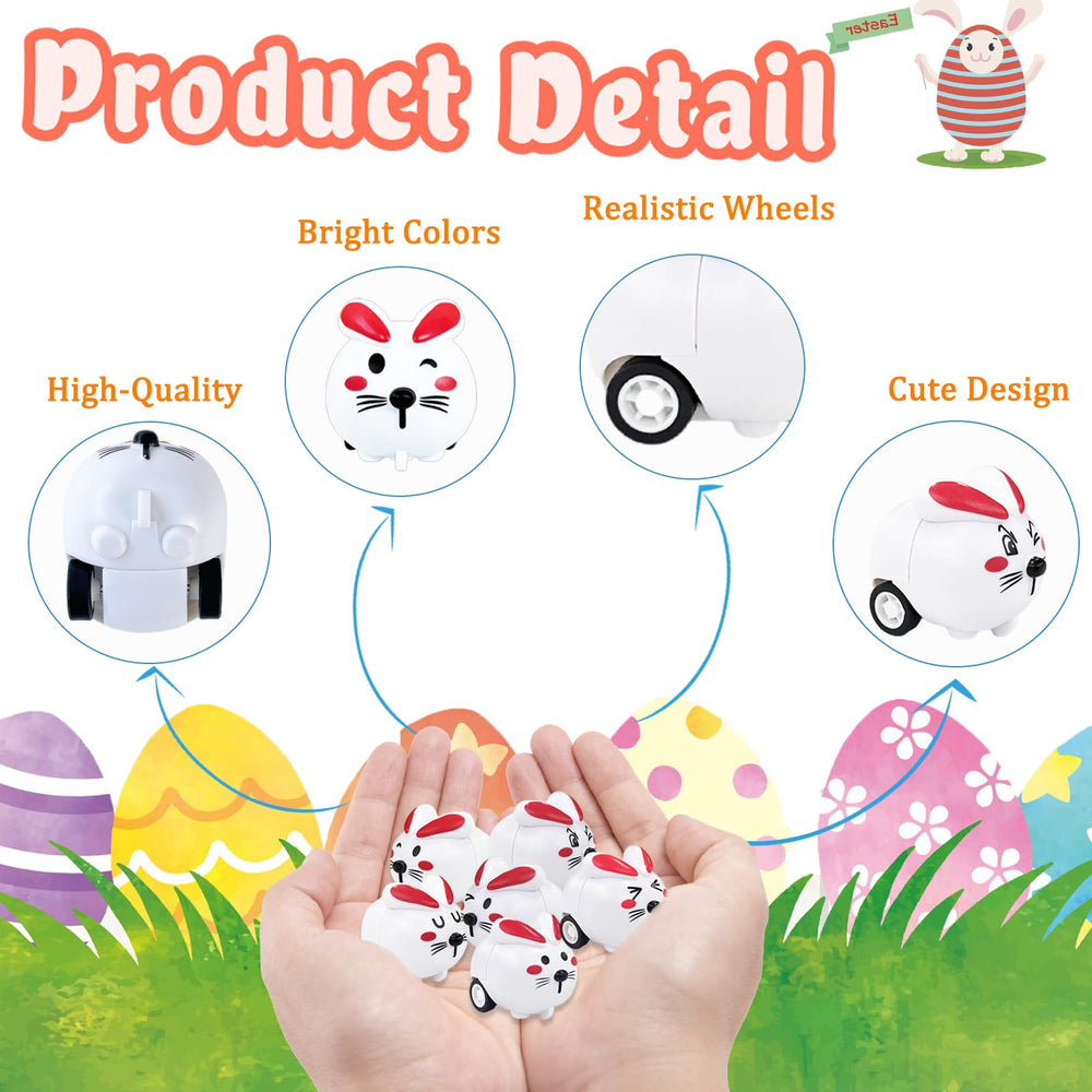 Kuihaazi smooth plastic Easter toy with durable pull-back action.