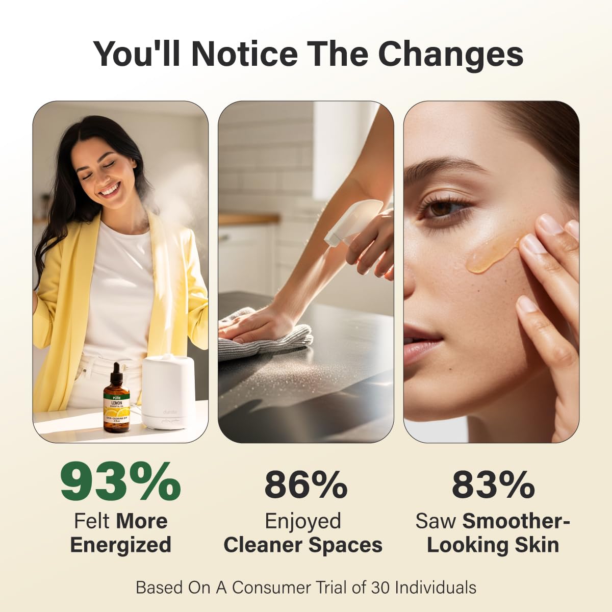 KUKKA Lemon essential oil applied to hair care routine for a fragrant boost.
