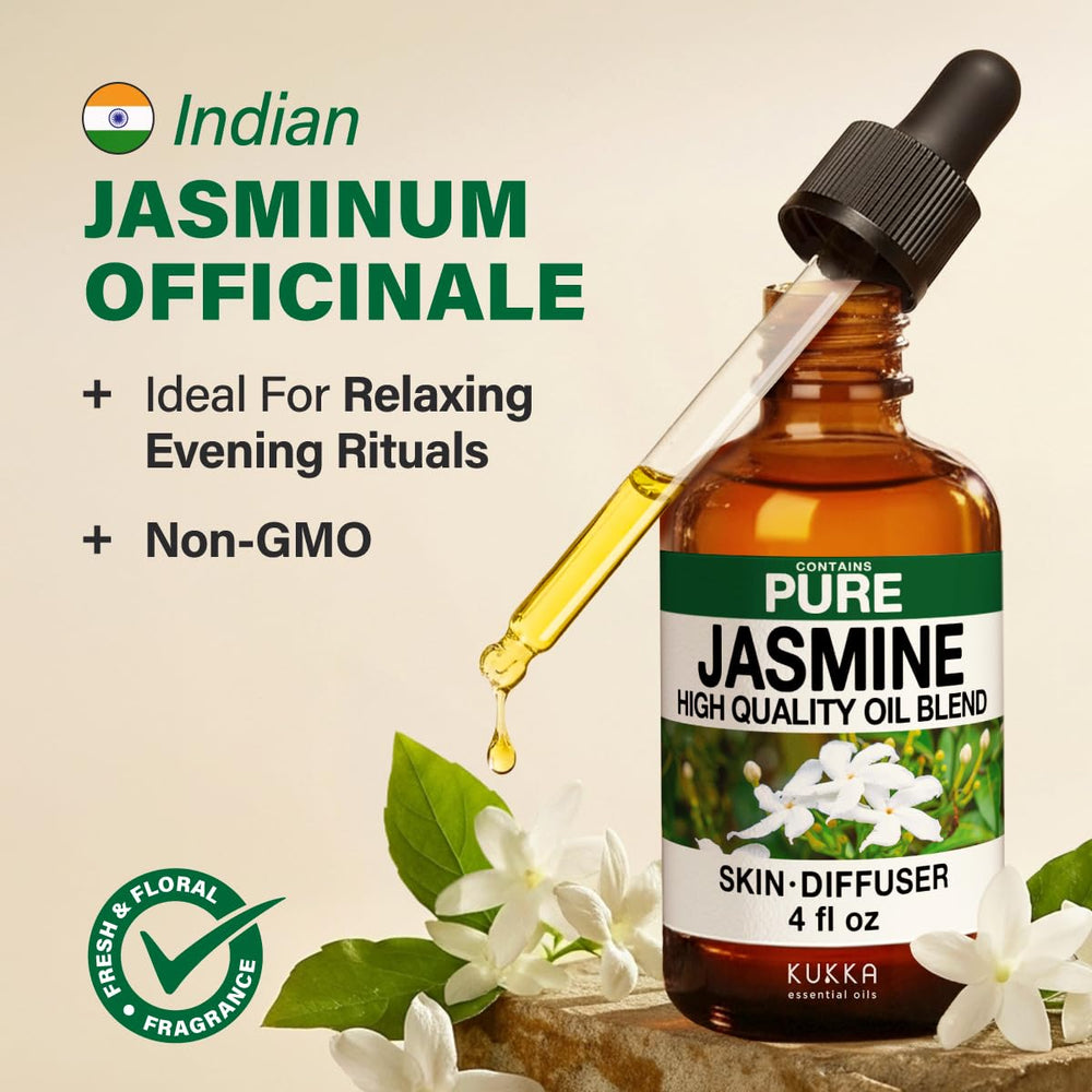 KUKKA Jasmine essential oil on skin with a carrier oil.