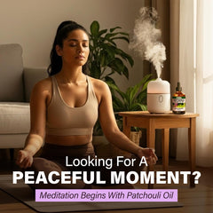 KUKKA Patchouli essential oil used on skin for a nourishing routine