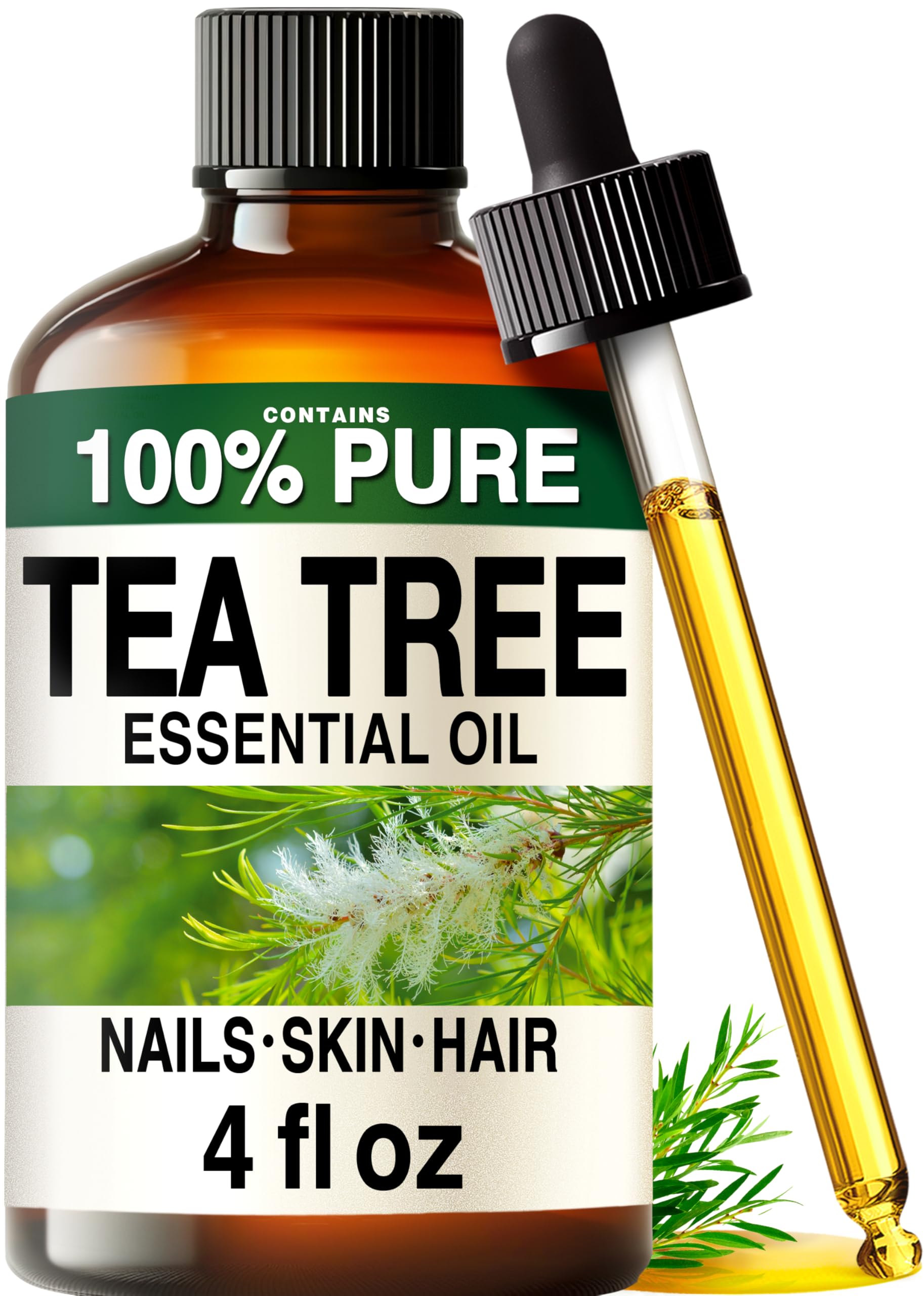 KUKKA Tea Tree Oil bottle pour for easy topical use.