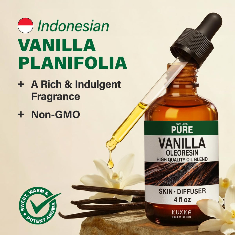 KUKKA Vanilla essential oil blended with carrier oil for hair care