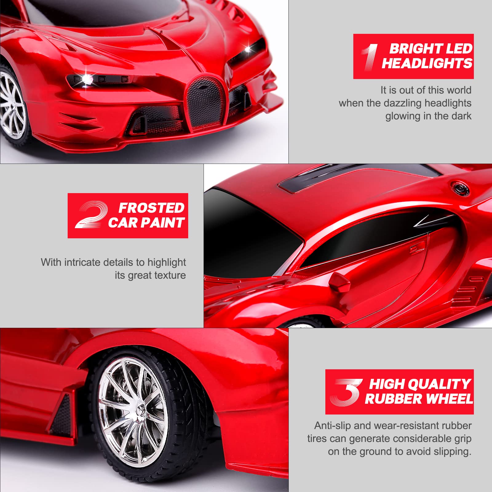 KULARIWORLD remote control car red in-action speed demonstration