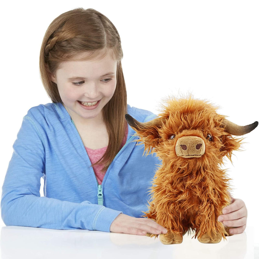 Kulupu Highland Cow plush cuddle buddy suitable for travel and cozy moments