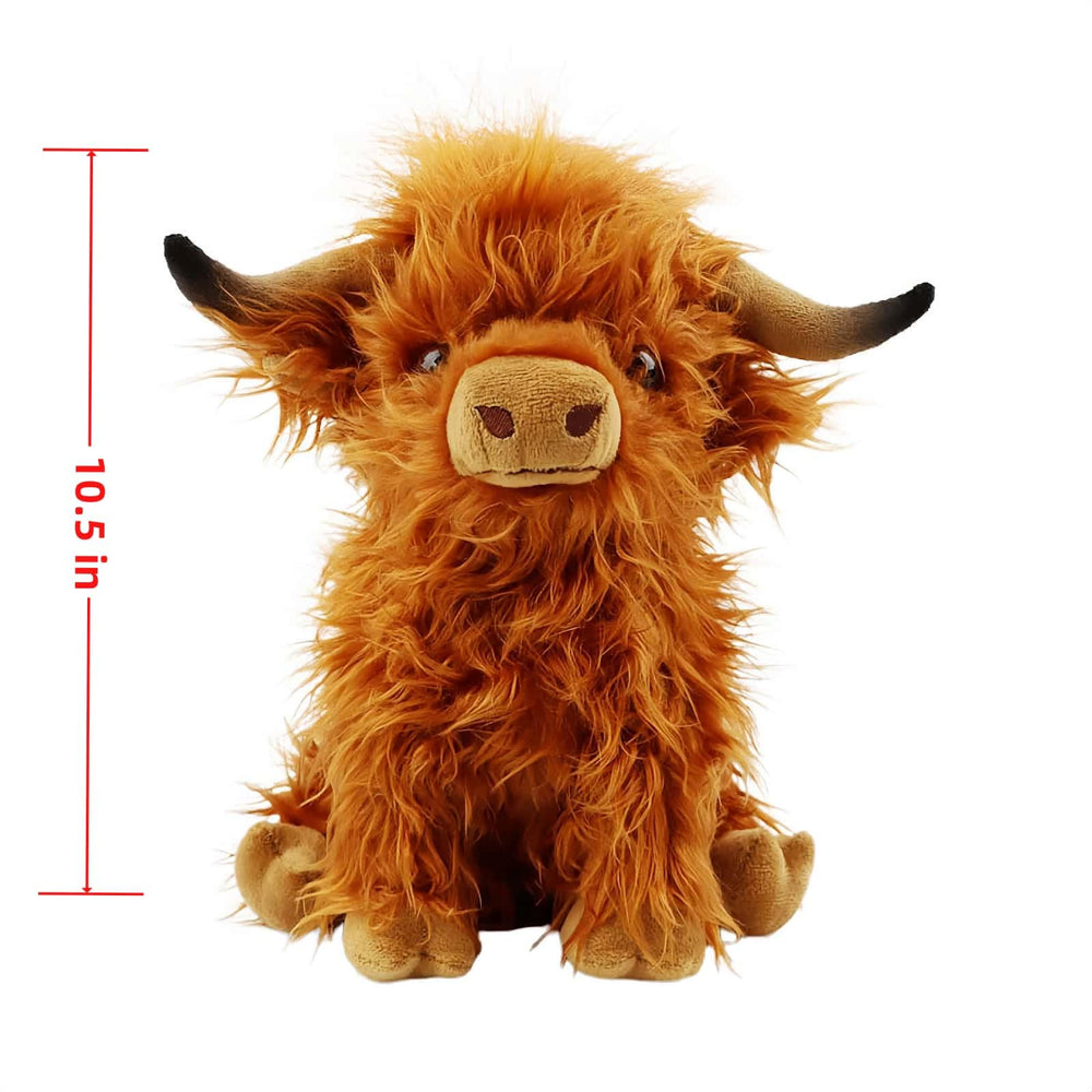 Kulupu Highland Cow plush horns detail adds realistic charm for imaginative play