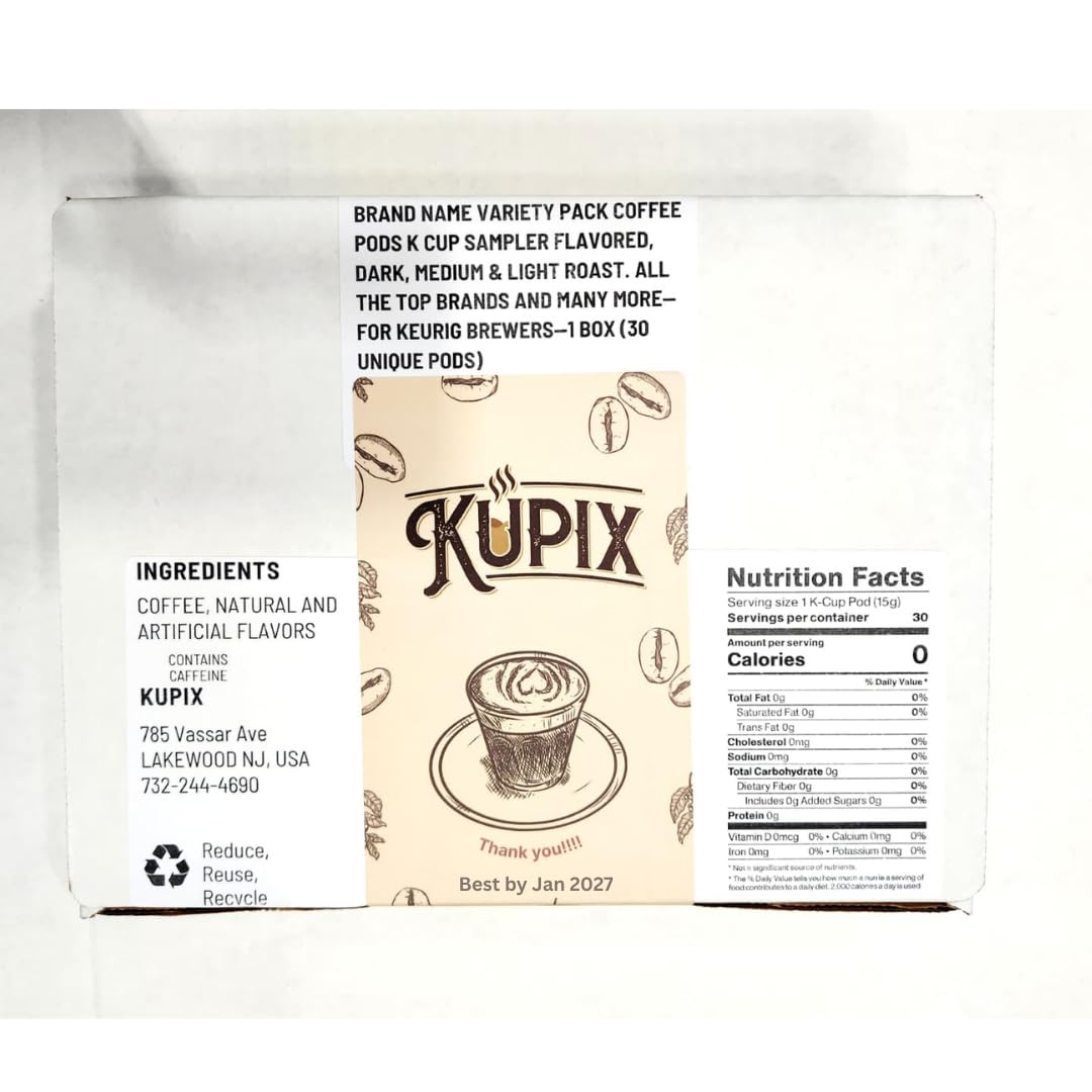 KUPIX coffee pods flavors assortment, perfect for entertaining guests with flavor showcase