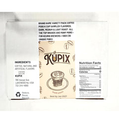KUPIX coffee pods flavors assortment, perfect for entertaining guests with flavor showcase