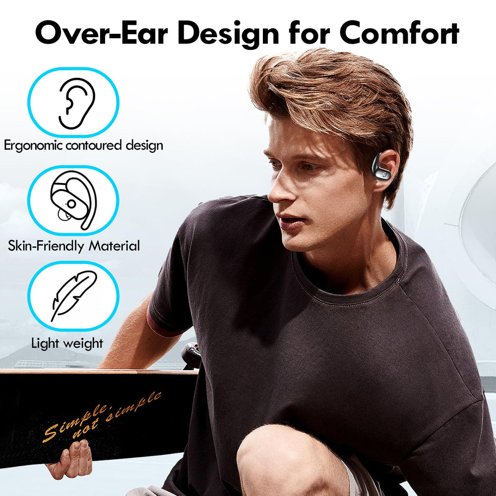 Kurdene over-ear design with earhooks provides comfortable all-day wear.