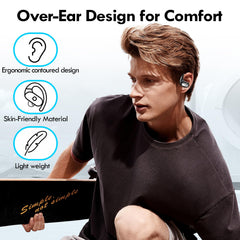 Kurdene over-ear design with earhooks provides comfortable all-day wear.