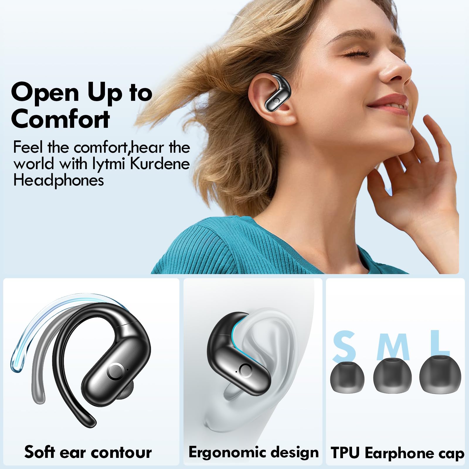 Kurdene smart touch controls let you manage music and calls easily.