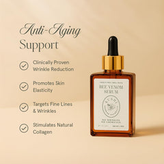Droplet application of KUSHI Bee Venom Serum for daily use.