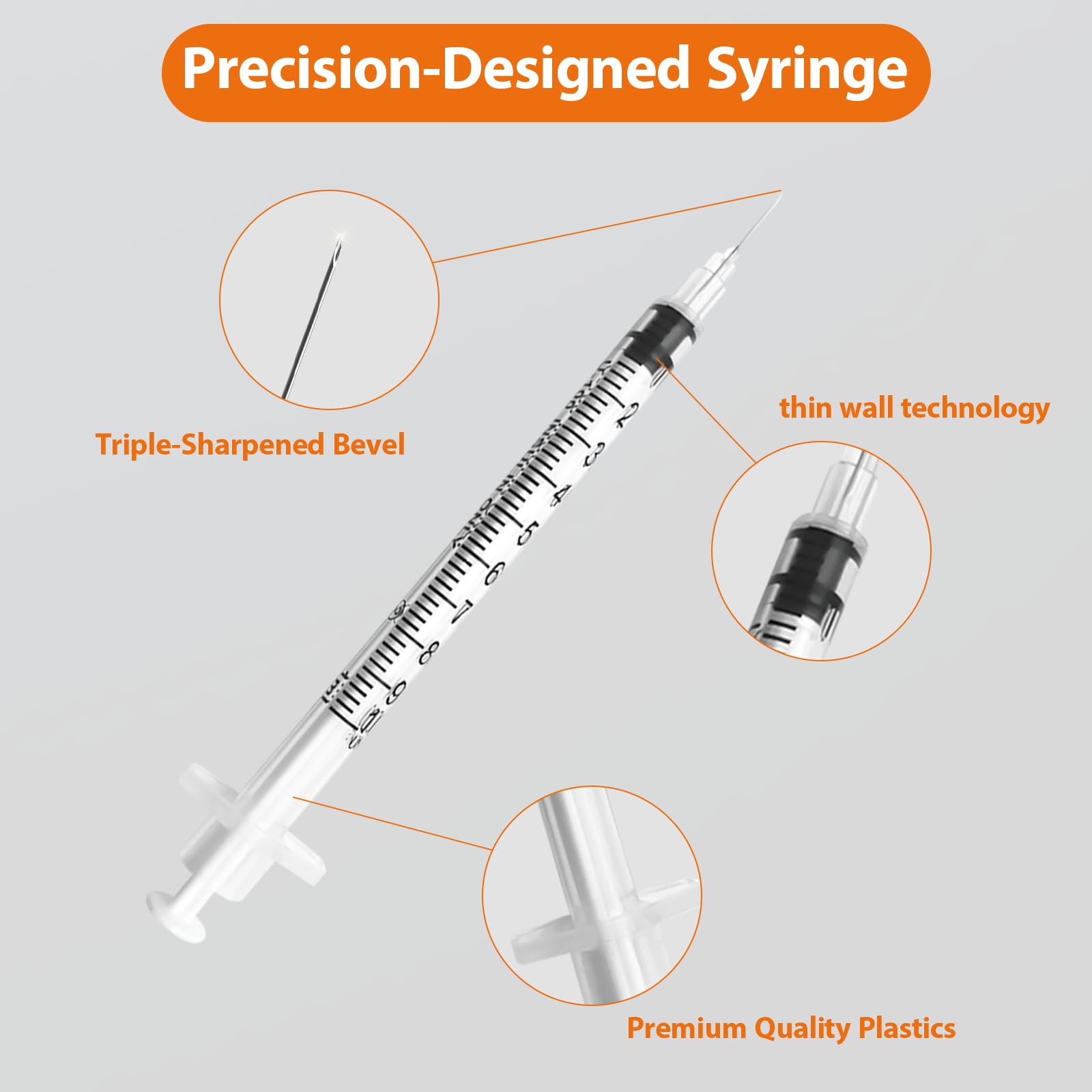 Kusrul 31G 5/16in plunger syringe for controlled handling.