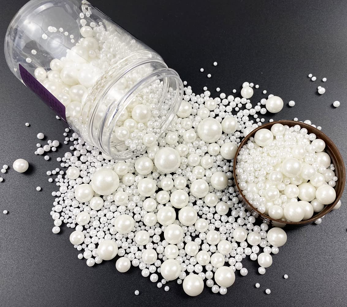 Kuting edible pearl sugar sprinkles in a 120g bottle for cake toppers